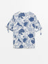 LC Waikiki Women's Henley Neckline Patterned Short Sleeve Blouse